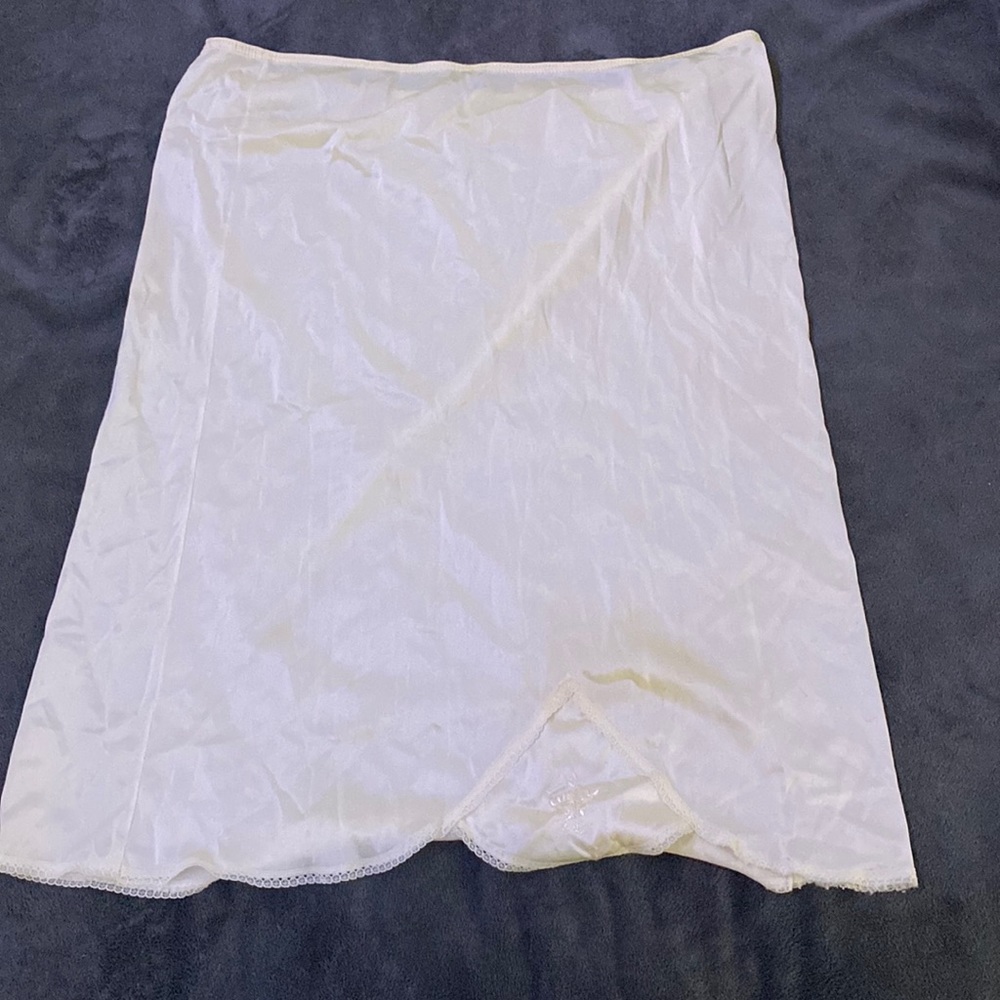 Large cream color skirt slip